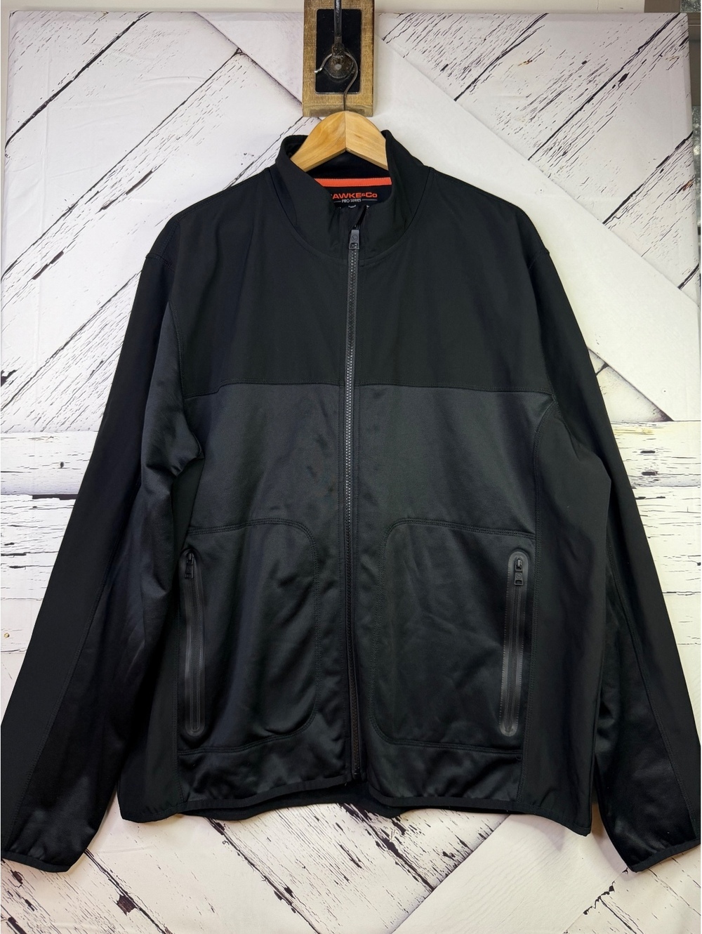Hawke & Co. Pro Series Performance Softshell Black Jacket Mixed Media Men’s 2XL